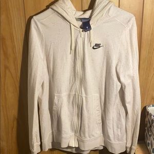 a off-white speckled zip up Nike jacket